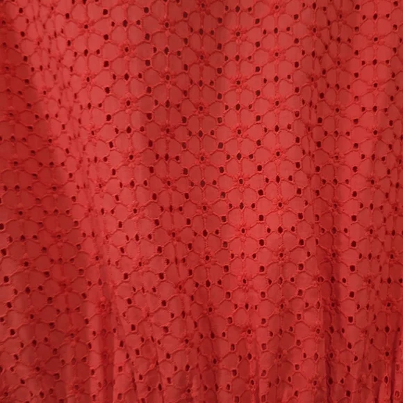 BODEN Broderie Women's Midi Tea Dress In Red Size 14 - Picture 9 of 12